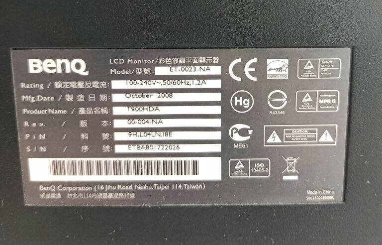 Купить МОНИТОР BENQ ET-0023-NA 19: отзывы, фото и характеристики на ...