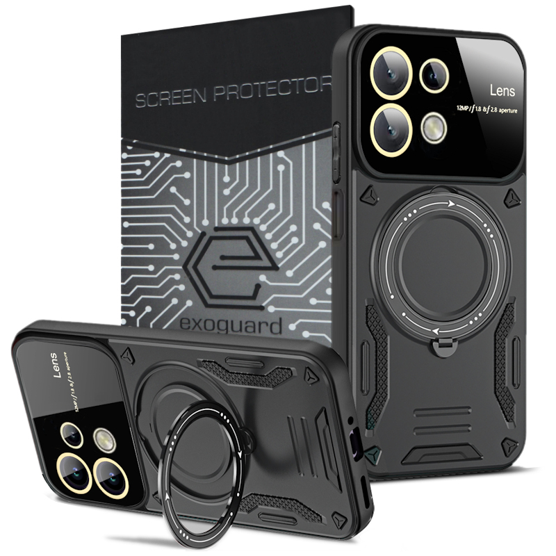 ETUI PANCERNE COVER OBUDOWA MAGSAFE RING + SZKŁO do XIAOMI REDMI NOTE 13 5G