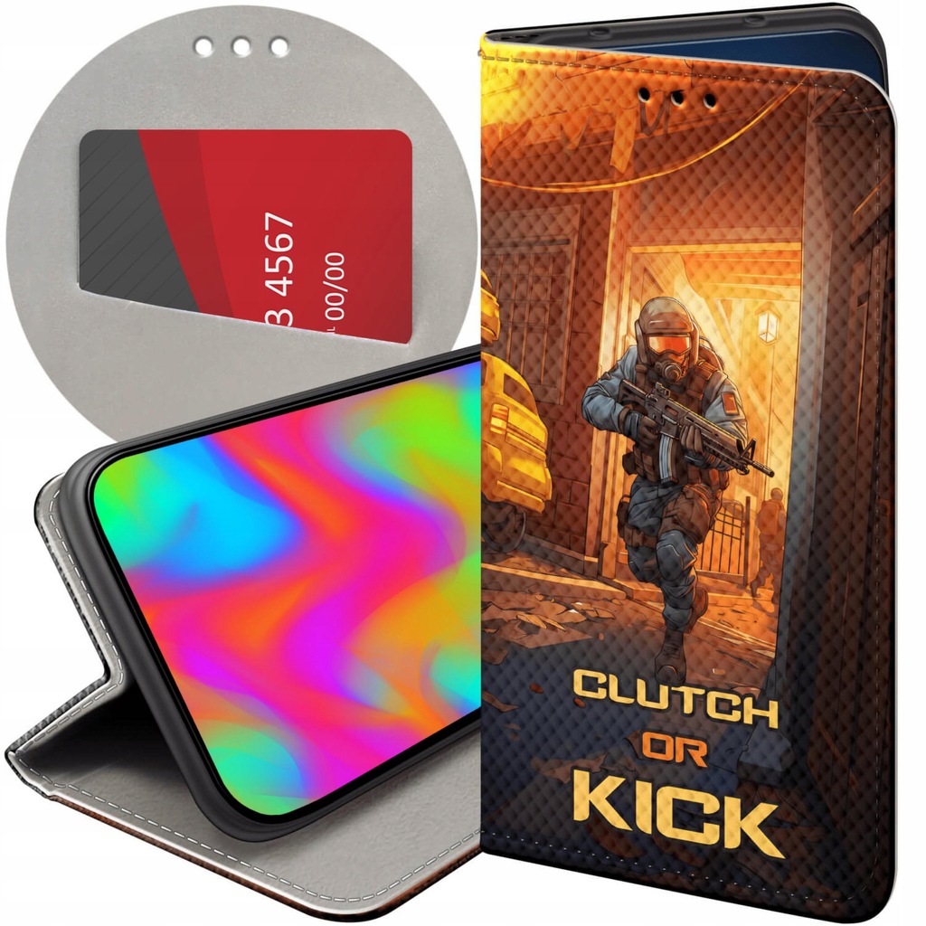 ETUI Z KLAPKĄ DO XIAOMI REDMI NOTE 8T WZORY CS GO COUNTER-STRIKE FUTERAŁ