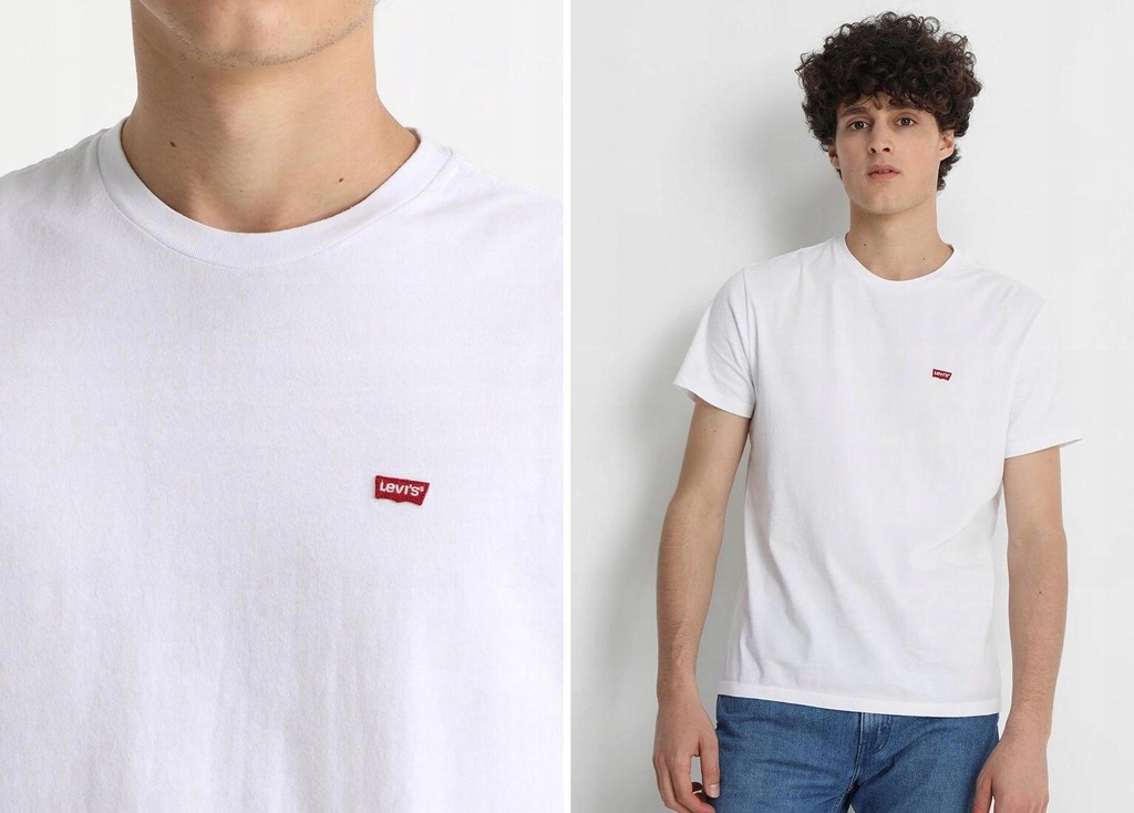 S015E17 Levi's T-SHIRT 56605-0000 LOGO BIAŁY L