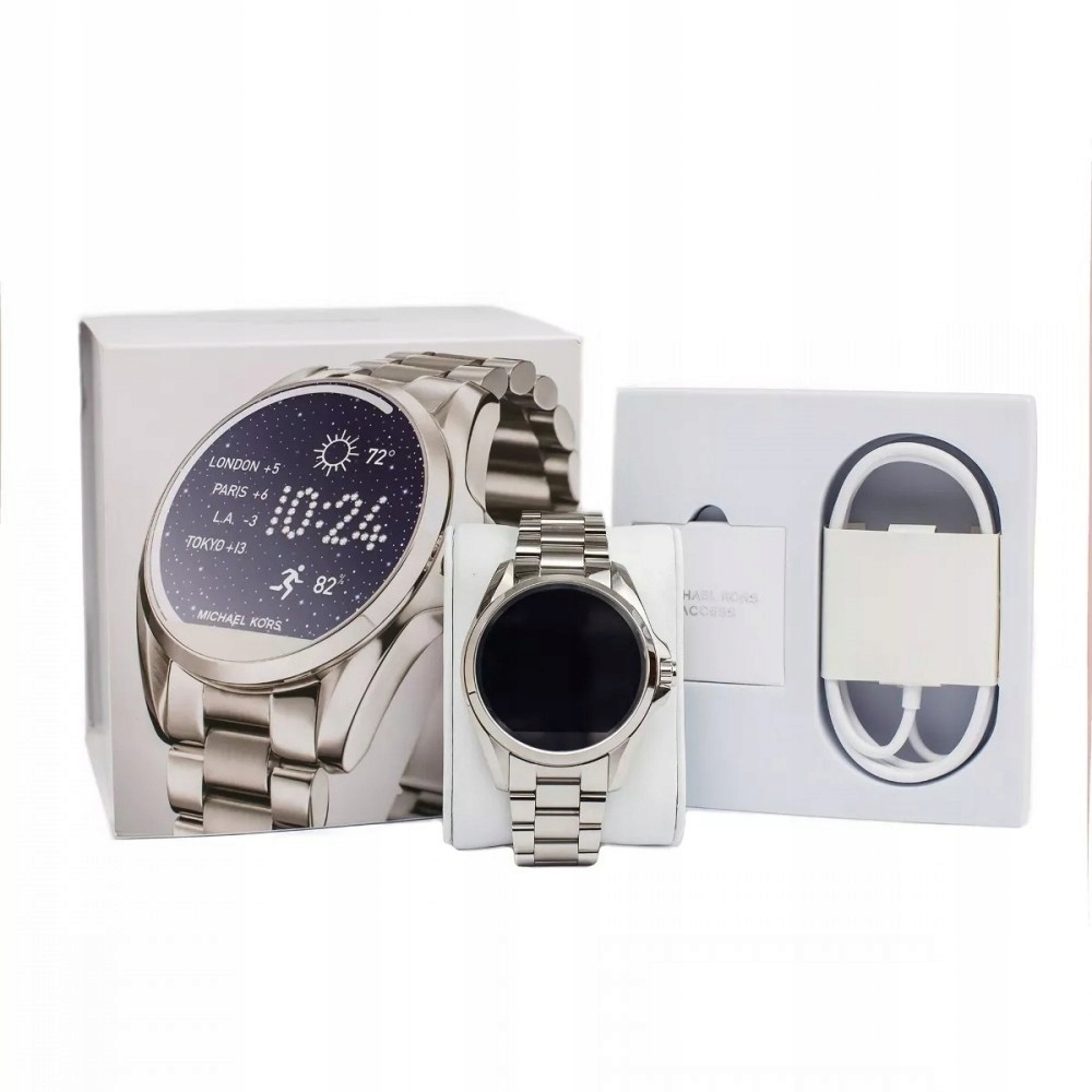 smartwatch michael kors access bradshaw srebrny mkt5012