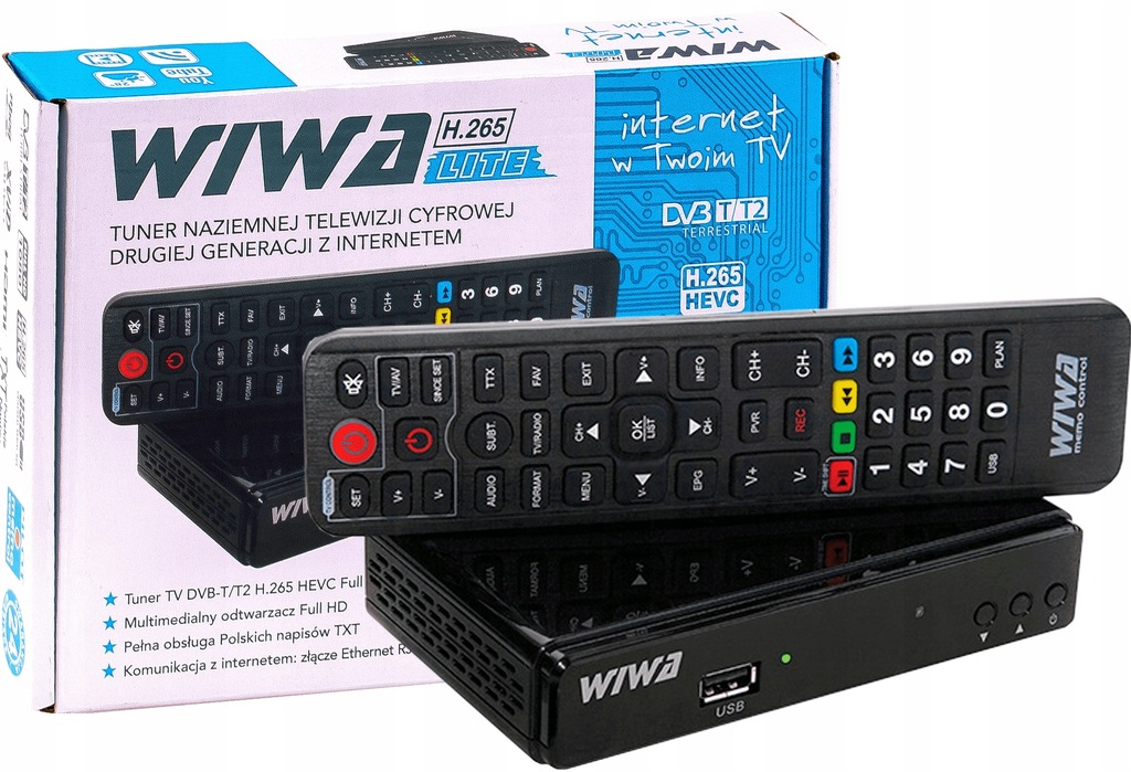 Купить Тюнер WIWA H.265 lite DVB-T2 с Интернетом: отзывы, фото, характеристики в интерне-магазине Aredi.ru