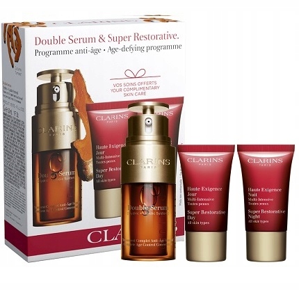 Clarins Zestaw DOUBLE SERUM 30ml + SUPER RESTORAT