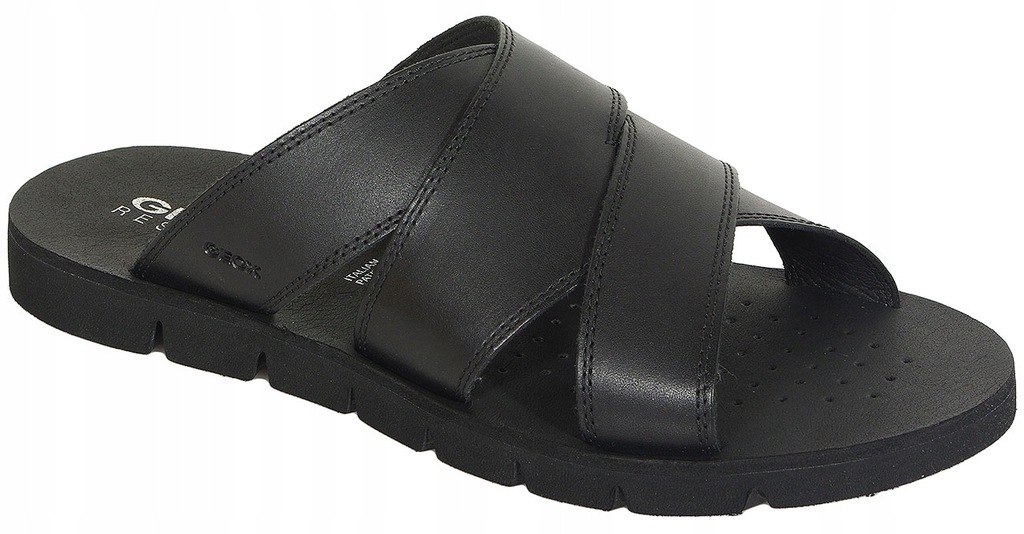 GEOX Glen F klapki smooth leather black 42