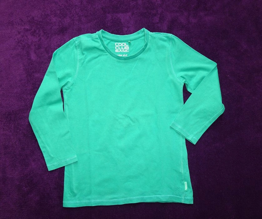 COOL CLUB Piękna zielona bluzka chłopięca 122