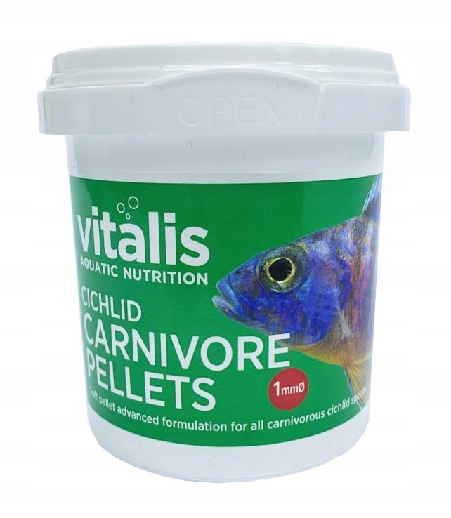 Vitalis Cichlid Carnivore Pellets 1mm [70g] - pokarm dla pielęgnic (granula