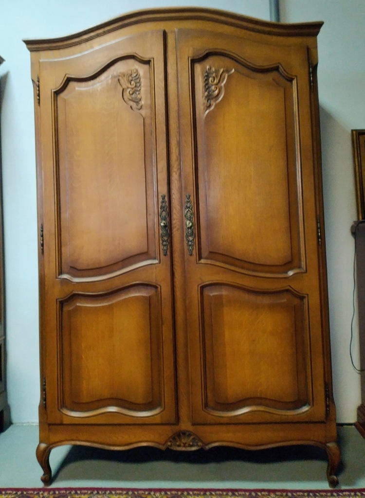 Szafa ludwikowska z litego drewna dębowego 2-drzwi