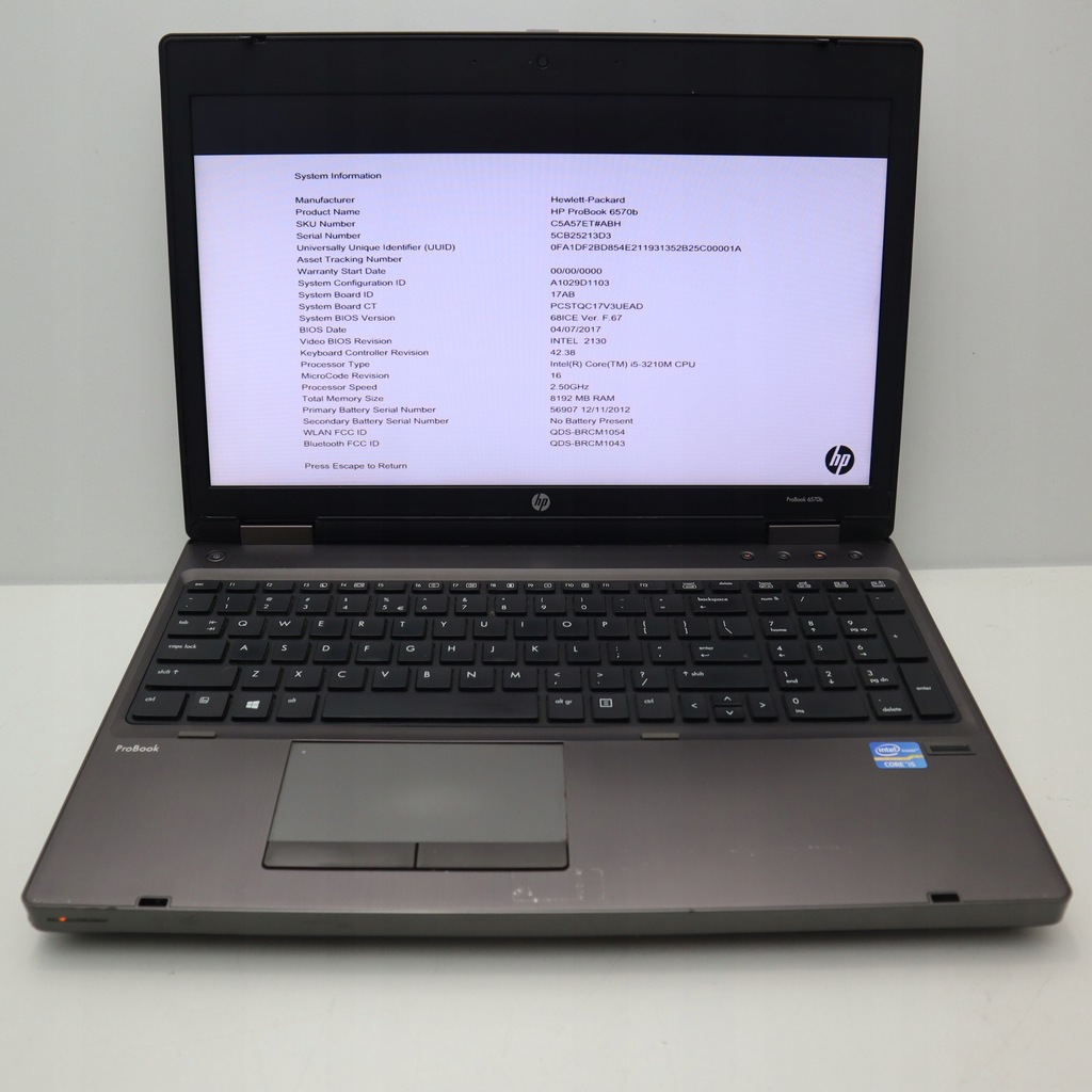 HP PROBOOK 6570b 15,6" i5 8 GB C15
