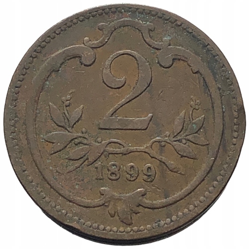 54925. Austria, 2 halerze 1899 r.