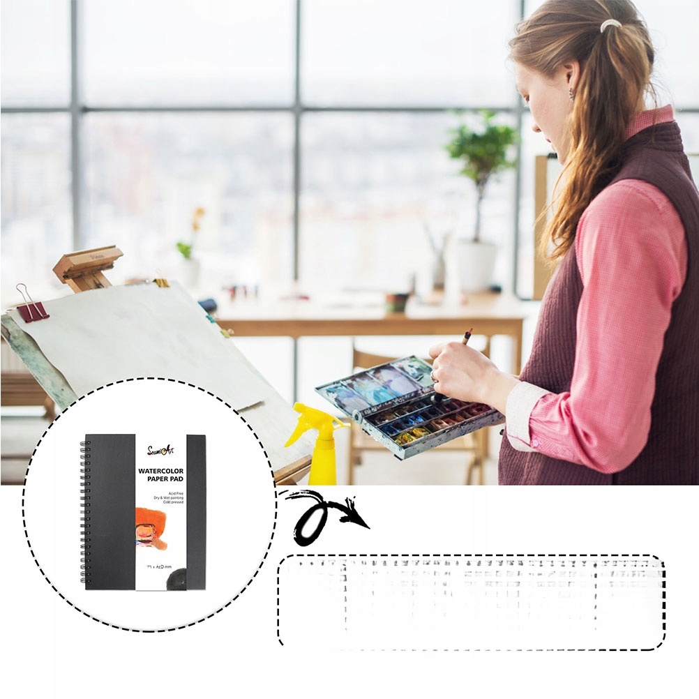 NOTESZ WODNY DO AKWARELI A4/A5 WYTRZYMAŁY I PRAKTYCZNY ARTYSTÓW