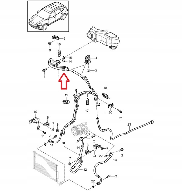 Porsche Cayenne 958 Przewód Układ Chłodniczy Wąż - 7788440262 - Oficjalne Archiwum Allegro