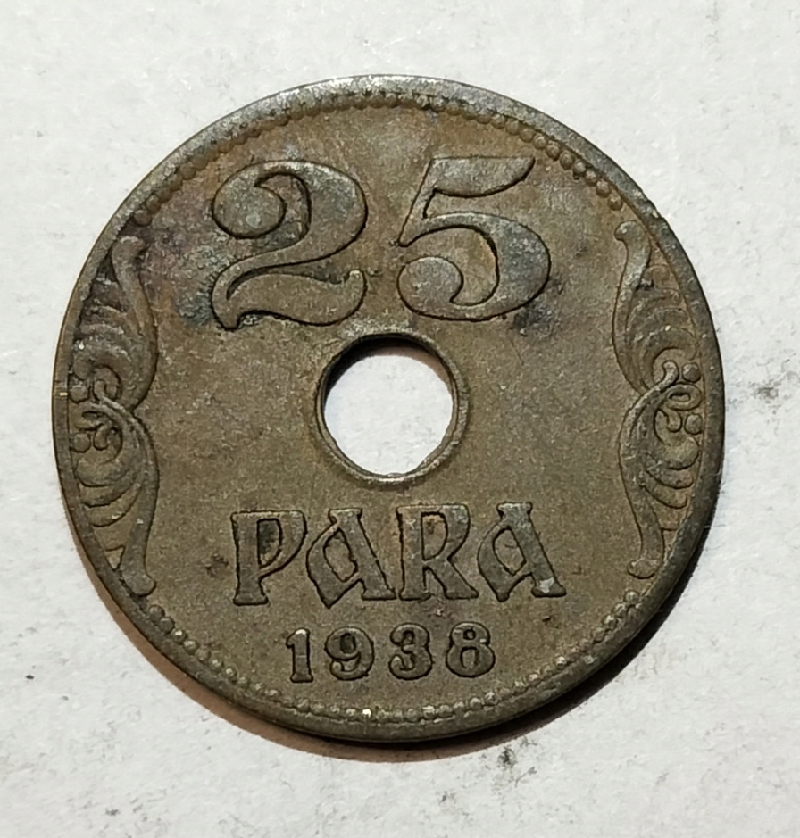 moneta Jugosławia 25 para 1938