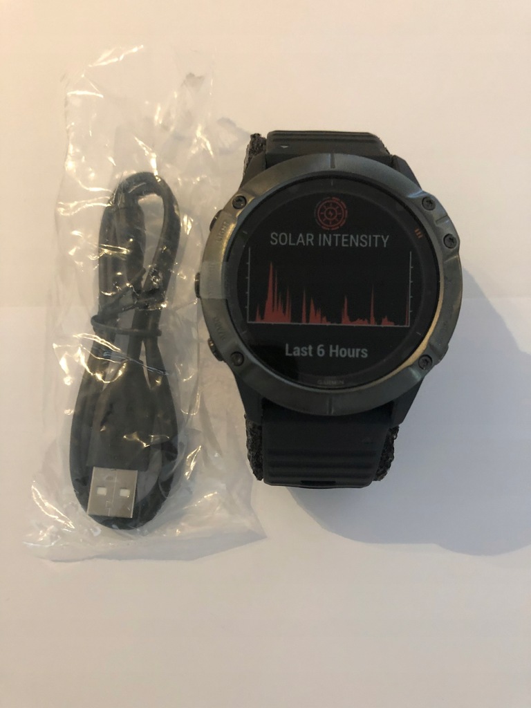 Zegarek Garmin Fenix 6x Pro Solar Carbon Gray DLC