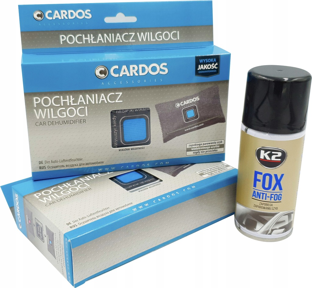 2x K2 CARDOS POCHŁANIACZ WILGOCI + FOX ANTY PARA