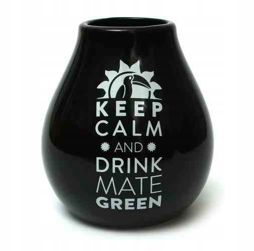 MATERO CERAMICZNE Z NAPISEM "KEEP CALM AND DR