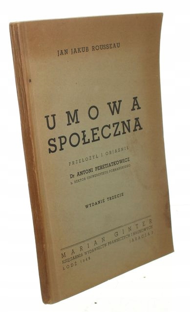 Umowa społeczna Rousseau Jan Jakub [1948]