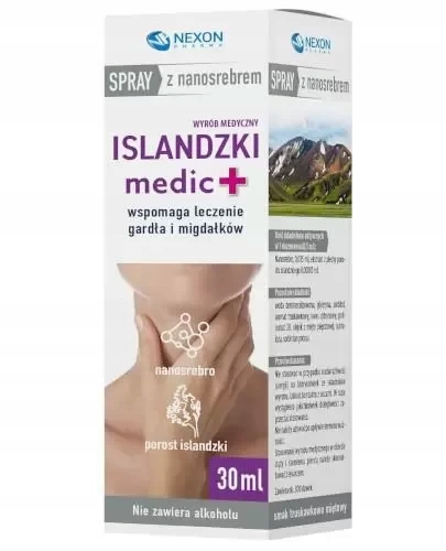 Islandzki Medic+ spray z nanosrebrem 30 ml