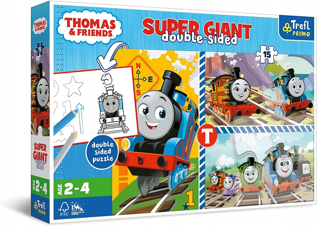 TREFL Primo Dwustronne Puzzle 15 Elementów Zabawy Tomka Tomek I Przyjaciele