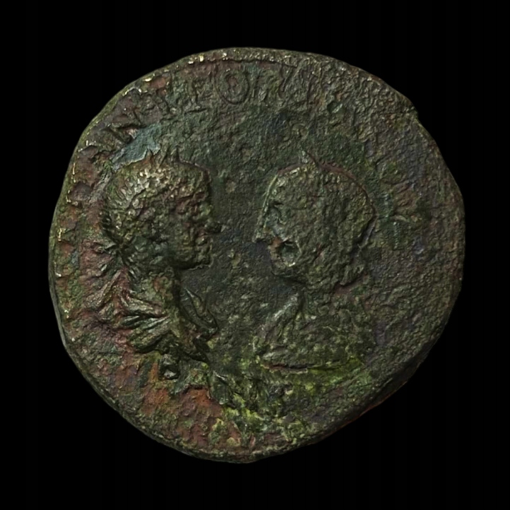 Gordian III i Trankwilina. Moneta z Odessus
