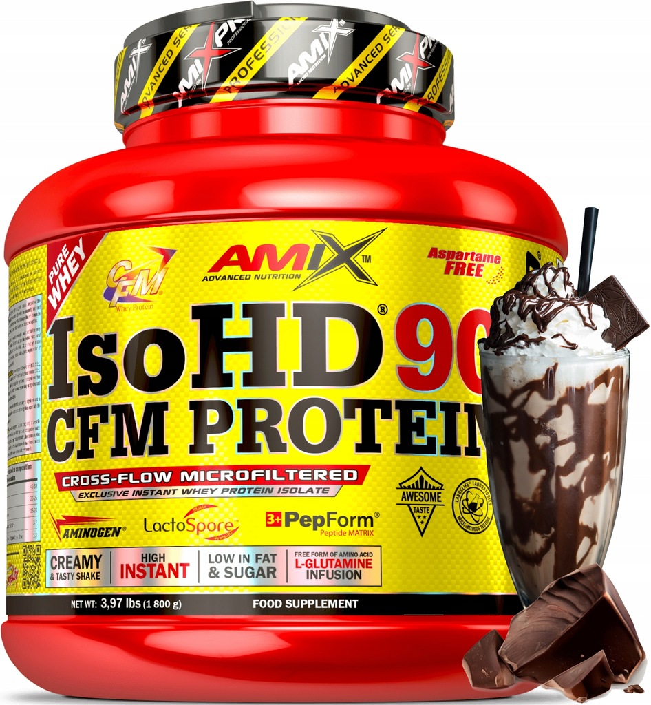 AMIX IsoHD90 CFM Protein 1,8 kg czekol-caffe latte