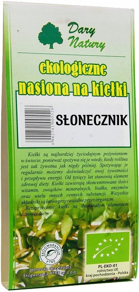 NASIONA SŁONECZNIKA BIO NA KIEŁKI 50 g