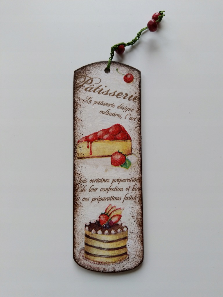 Zakładka decoupage "Patisserie" wzór 4