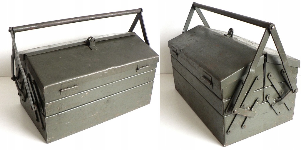 SKRZYNKA narzędziowa __ METALOWA == wojskowa ??? - 9144096723 - oficjalne  archiwum Allegro