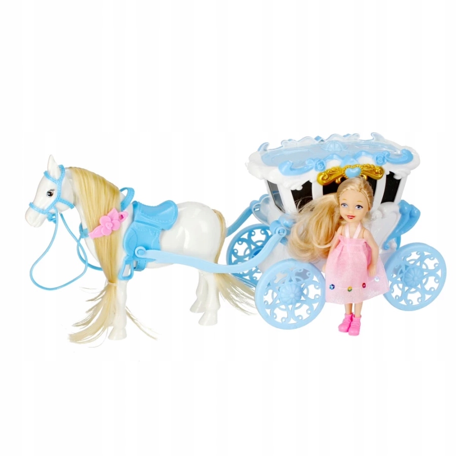 KARETA Z KONIEM KAROCA LALKA DLA LALEK KSIĘŻNICZKA