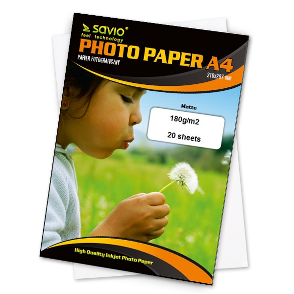 SAVIO Papier foto PA-06 A4 180g/m2 20 szt. mat