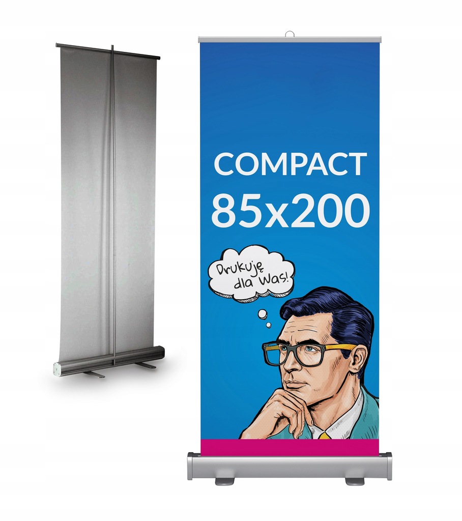ROLL-UP ROLLUP 85x200 Wydruk + Konstrukcja + Torba EXPRESS 24h PROJEKT