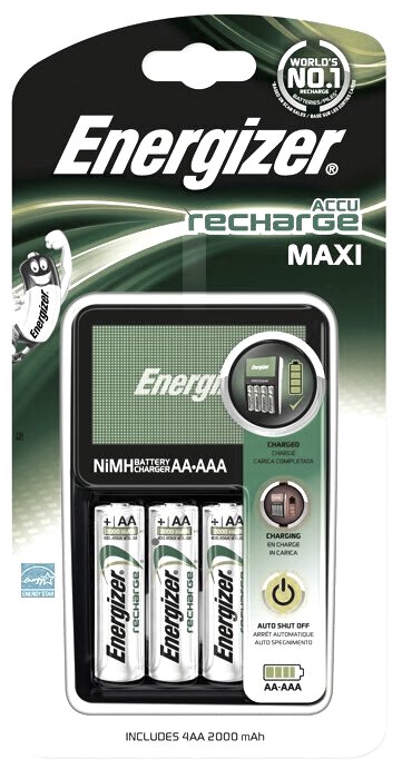 MOCNA Ładowarka Energizer Maxi + 4x R6 AA 2000mAh