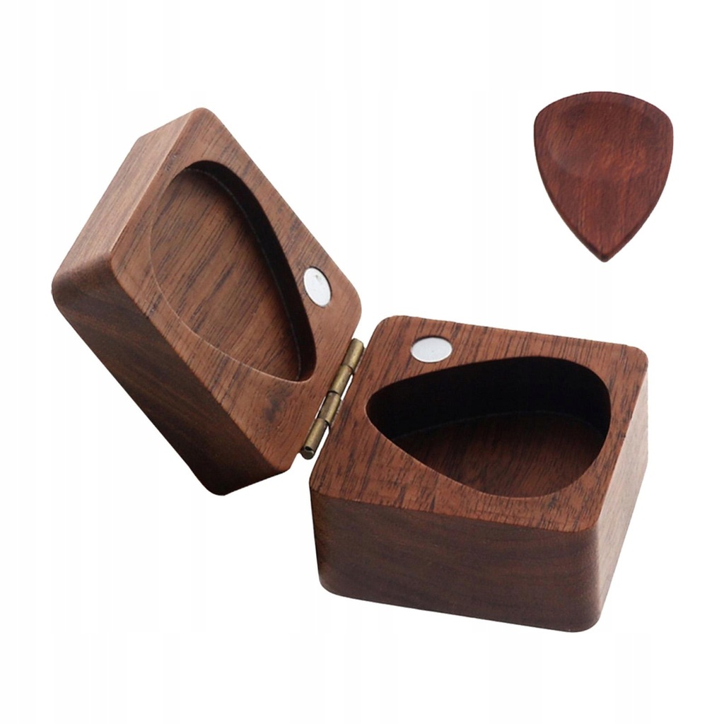 Solid Wood Guitar Picks Case Guitar Accessories Handmade Durable Guitar