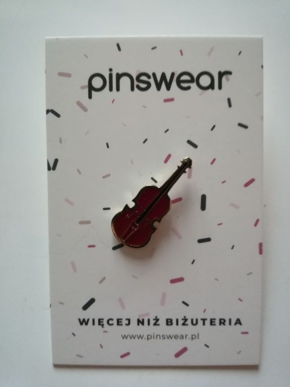 Przypinka do ubrań PINSWEAR z motywem skrzypiec