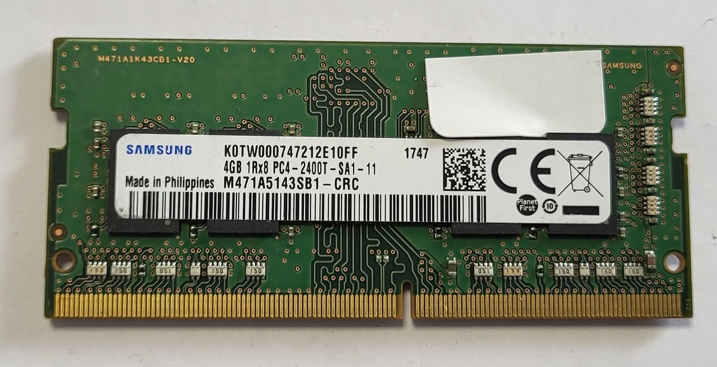 Pamięć RAM Samsung 4GB DDR4 2400MHz - M471A5143SB1-CRC