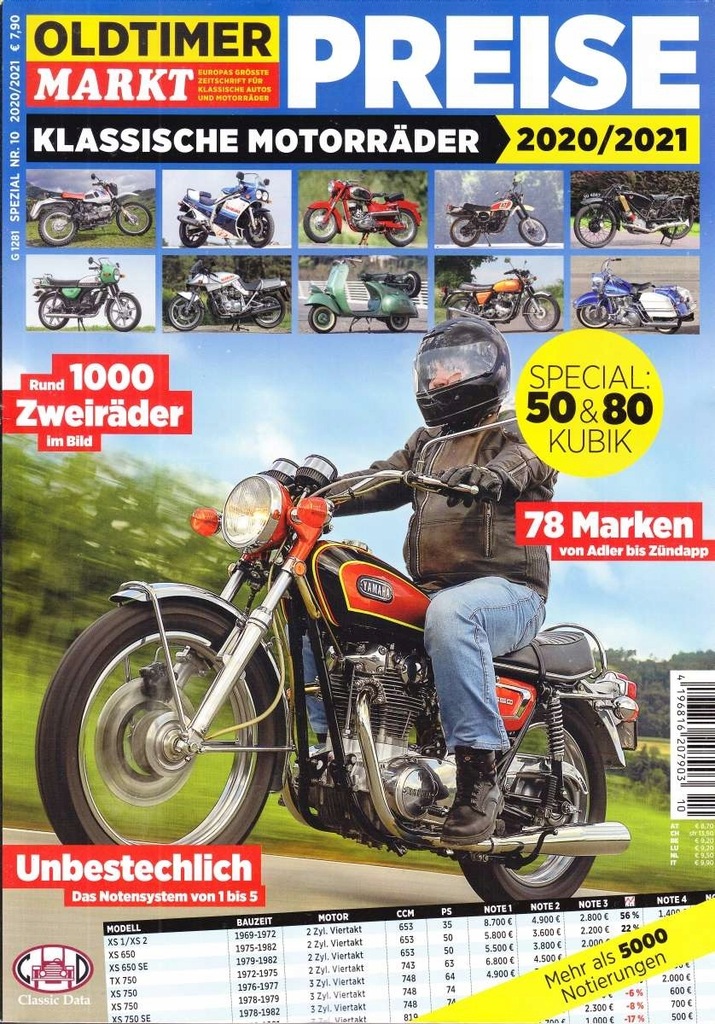 Oldtimer Markt Preise 2020/2021 - cennik motocykli