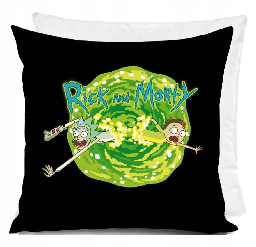 RICK AND MORTY Poszewka na poduszkę Rik i Morti 40X40 + Poduszka do spania