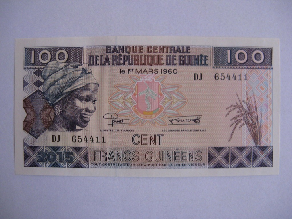 Gwinea - 100 Francs - 2015 - P47A - St.1