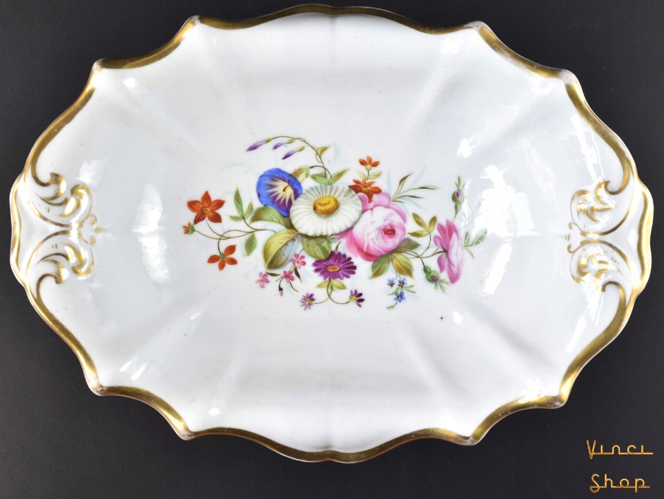 Patera biedermeier kwiaty Schlaggenwald Bohemia