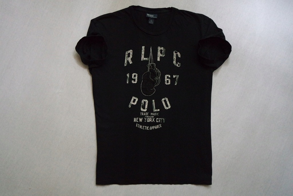 RALPH LAUREN koszulka czarna t-shirt logowana_L/XL