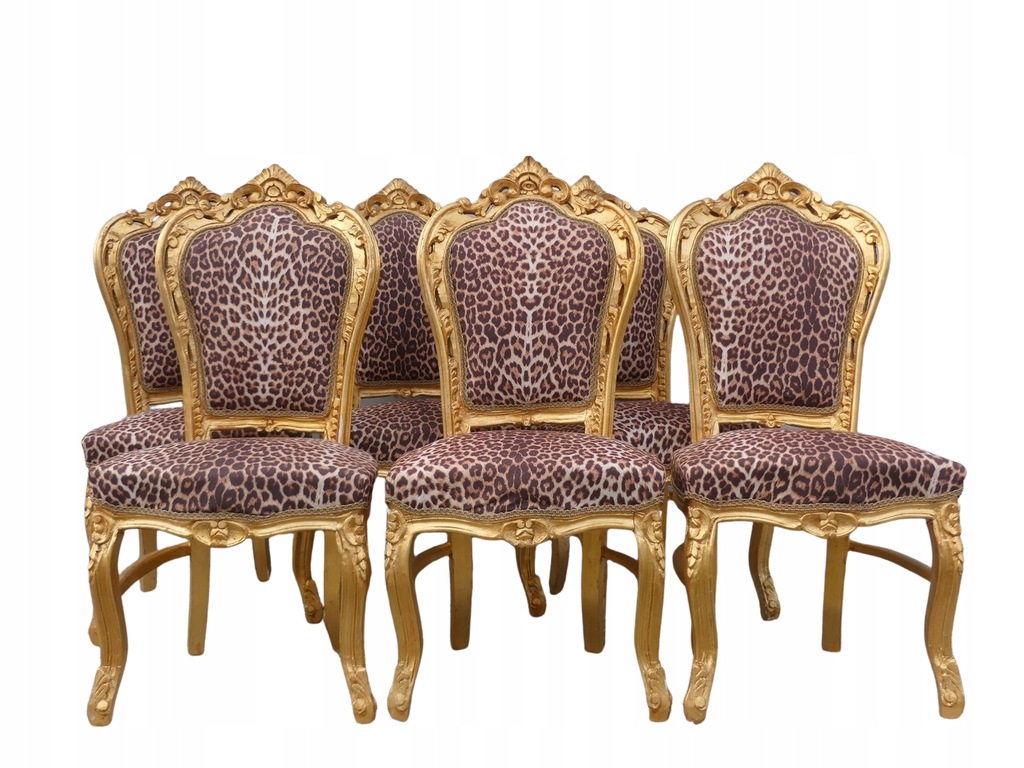 ZŁOTE KRZESŁA BAROKOWE - PANTERKA