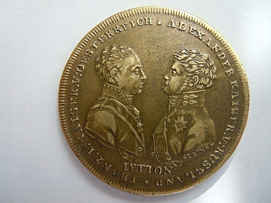 1813r.PIĘKNY MEDAL-ŻETON ALEKSANDRA I FRANCISZKA I