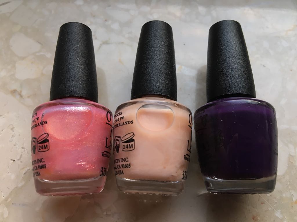 OPI, 3 miniatury 3,75 ml każdy lakier