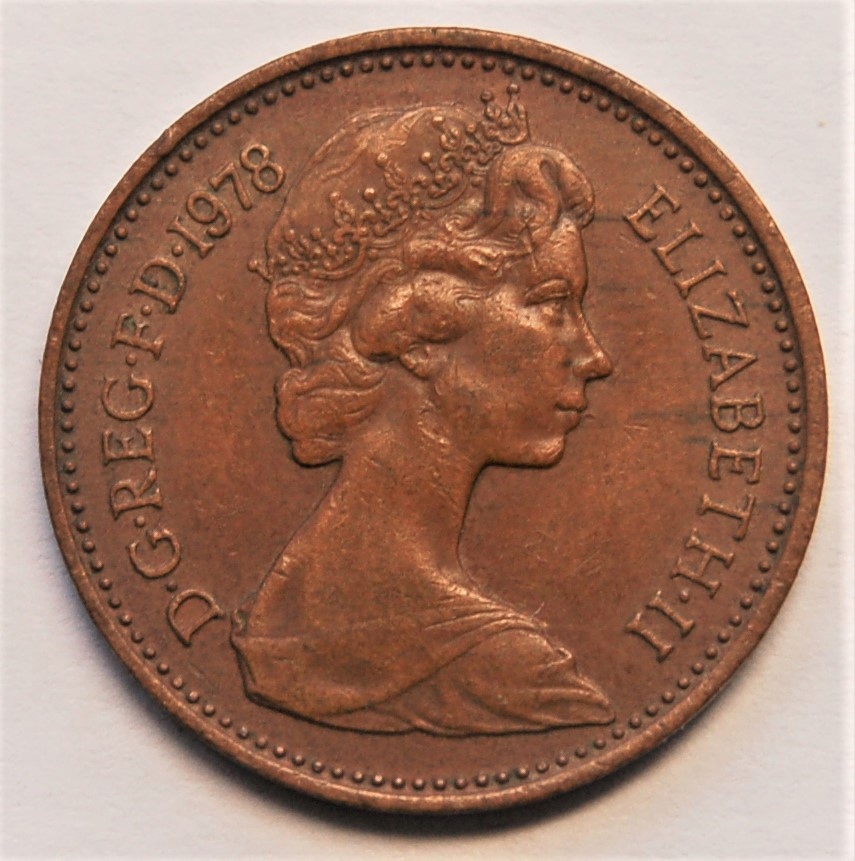 KRÓLOWA ELŻBIETA II MONETA 1 PENNY1978 ROK