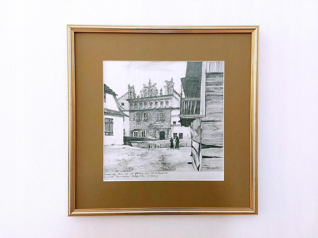 Kazimierz Dolny - rysunek autorstwa Tadeusza Majdy