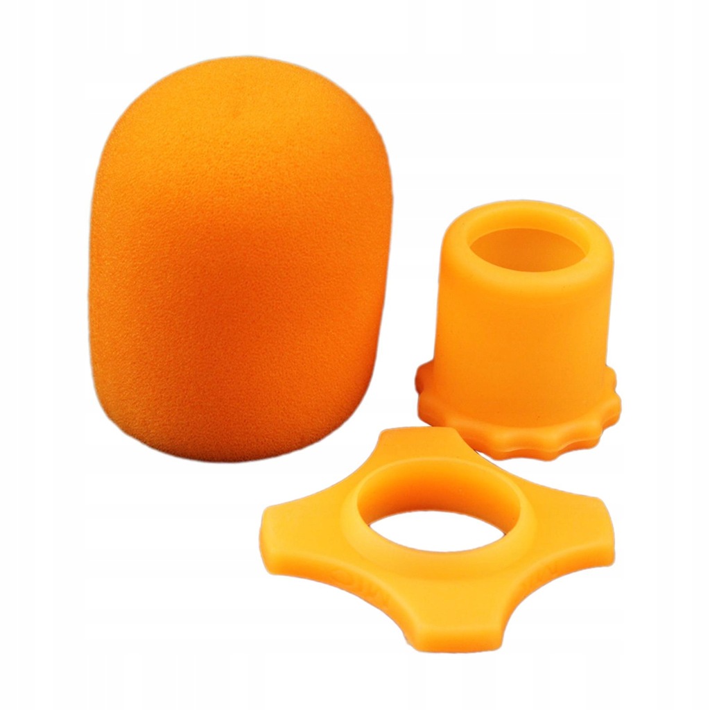 Handheld Microphone Protection Windscreen Silicone Ring for Speech Orange