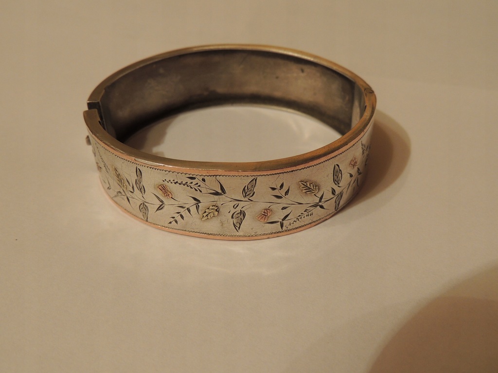 XIX wieczna srebrna bransoleta
