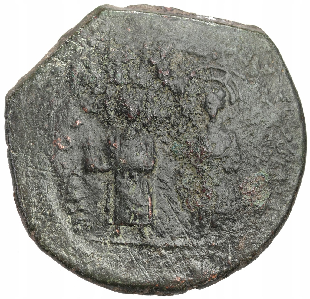 Bizancjum. Phocas i Leontia (602-610). Follis, Konstantynopol