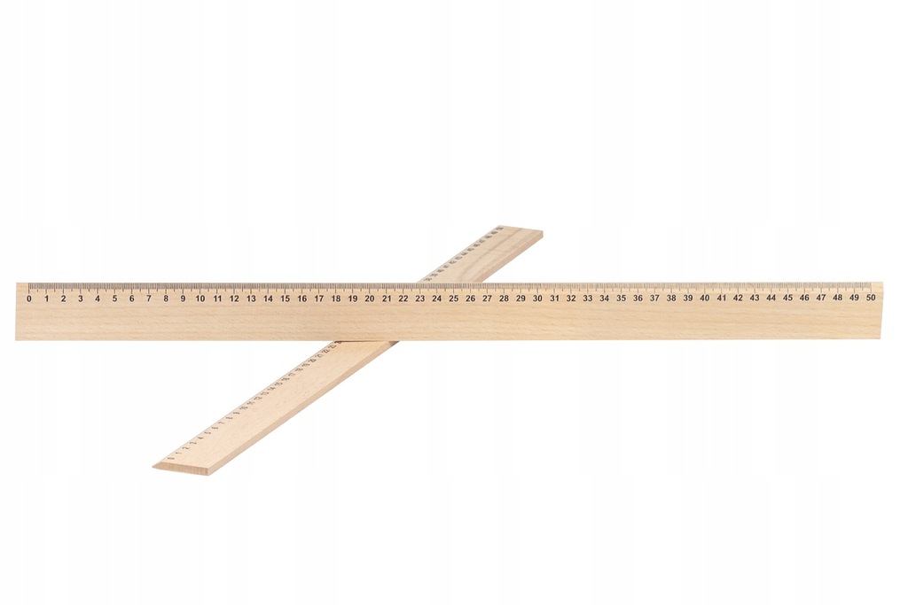 Długa Drewniana linijka 50 cm z DREWNA miarka BUK - 7798266762 ...