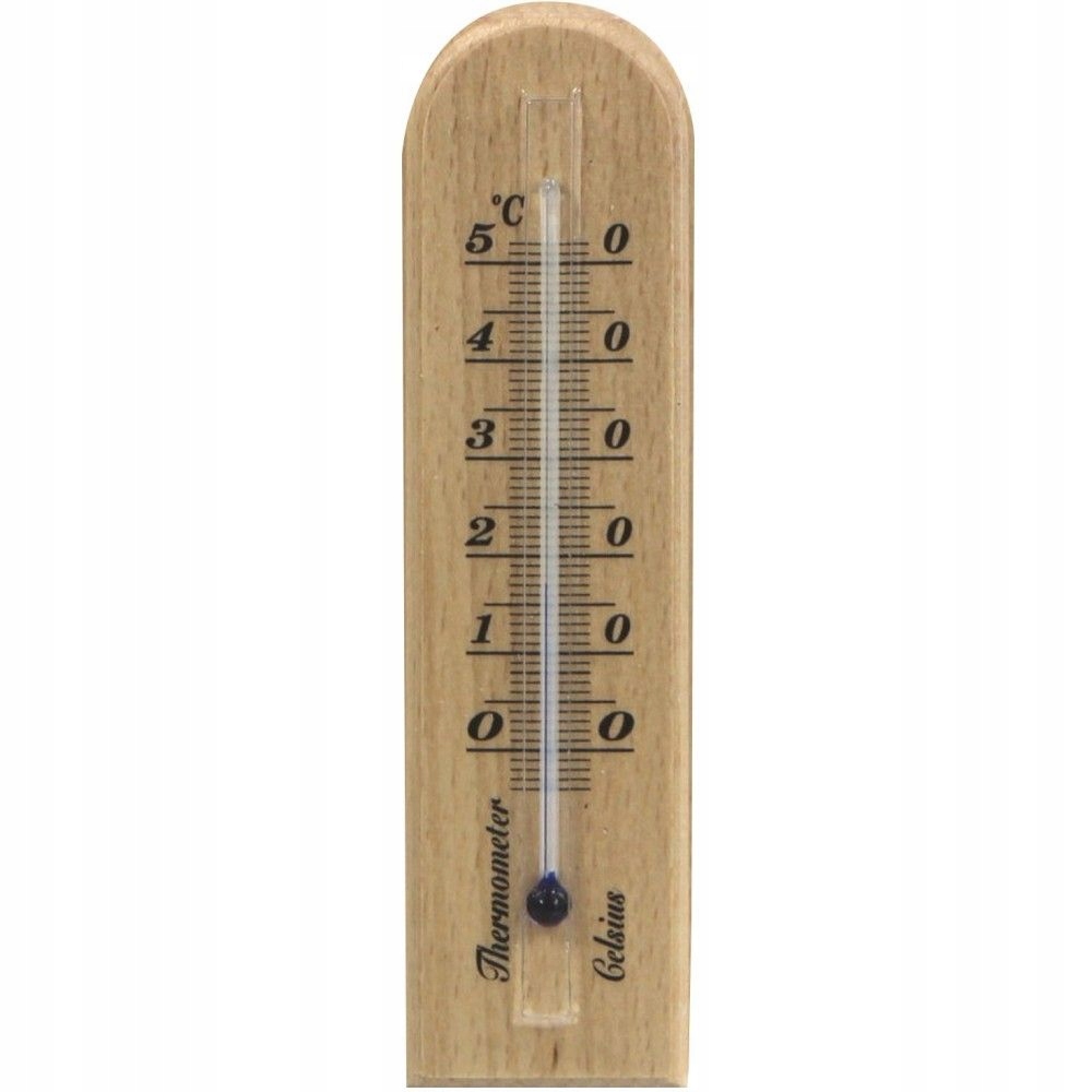 Termometr pokojowy 15cm jasne drewno