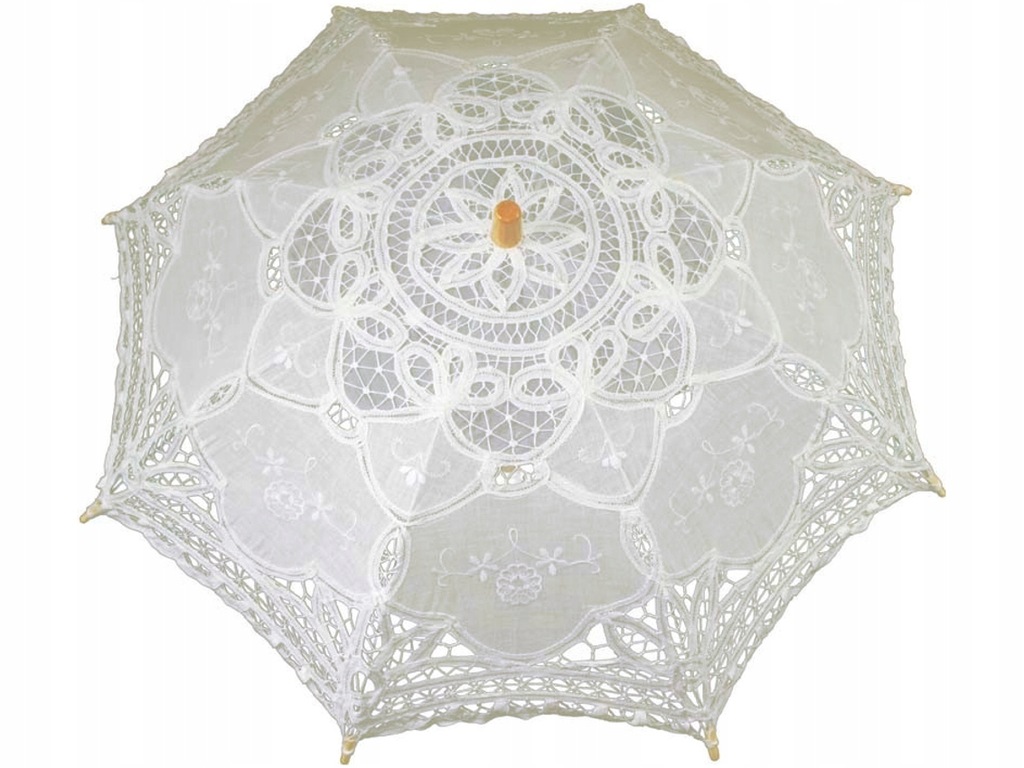 81804 Parasolka koronkowa retro 65cm CHRZEST